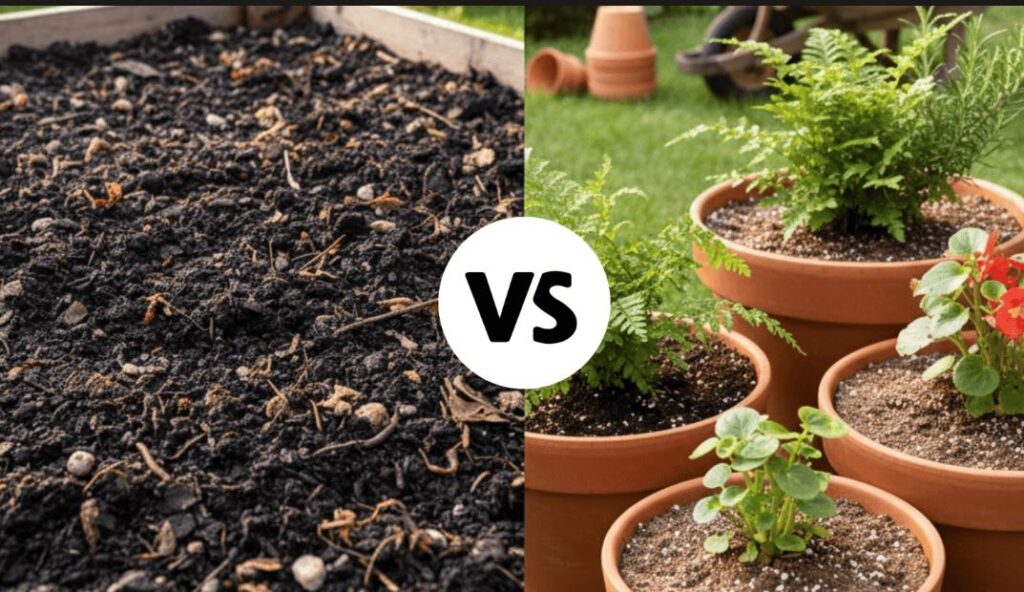Soil for Garden Beds vs. Containers