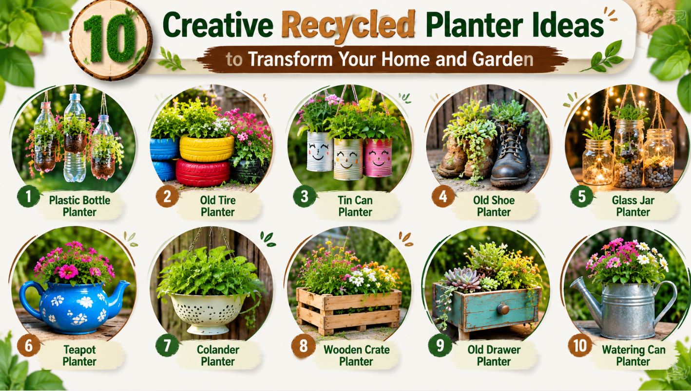 25 Creative Recycled Planter Ideas to Transform Your Home and Garden