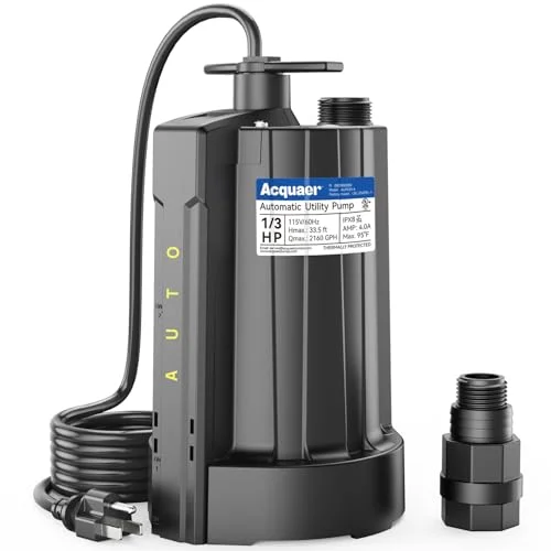 best garden sump pump with garden hose adapter