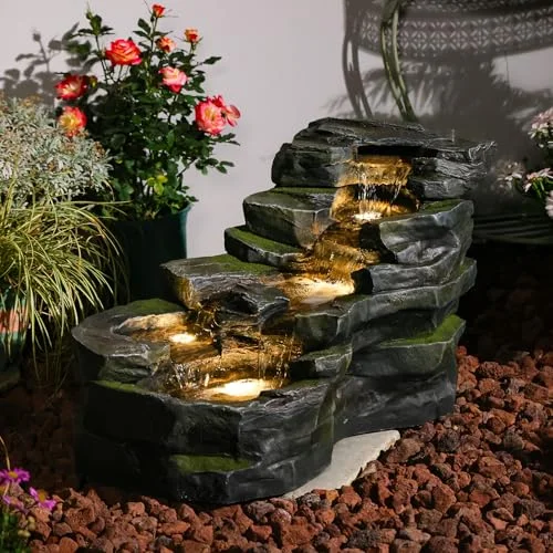 best garden waterfall pump for rock waterfall