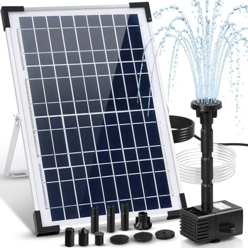 best solar garden water feature pump
