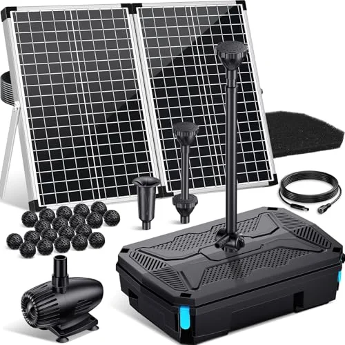 best solar powered garden waterfall pump